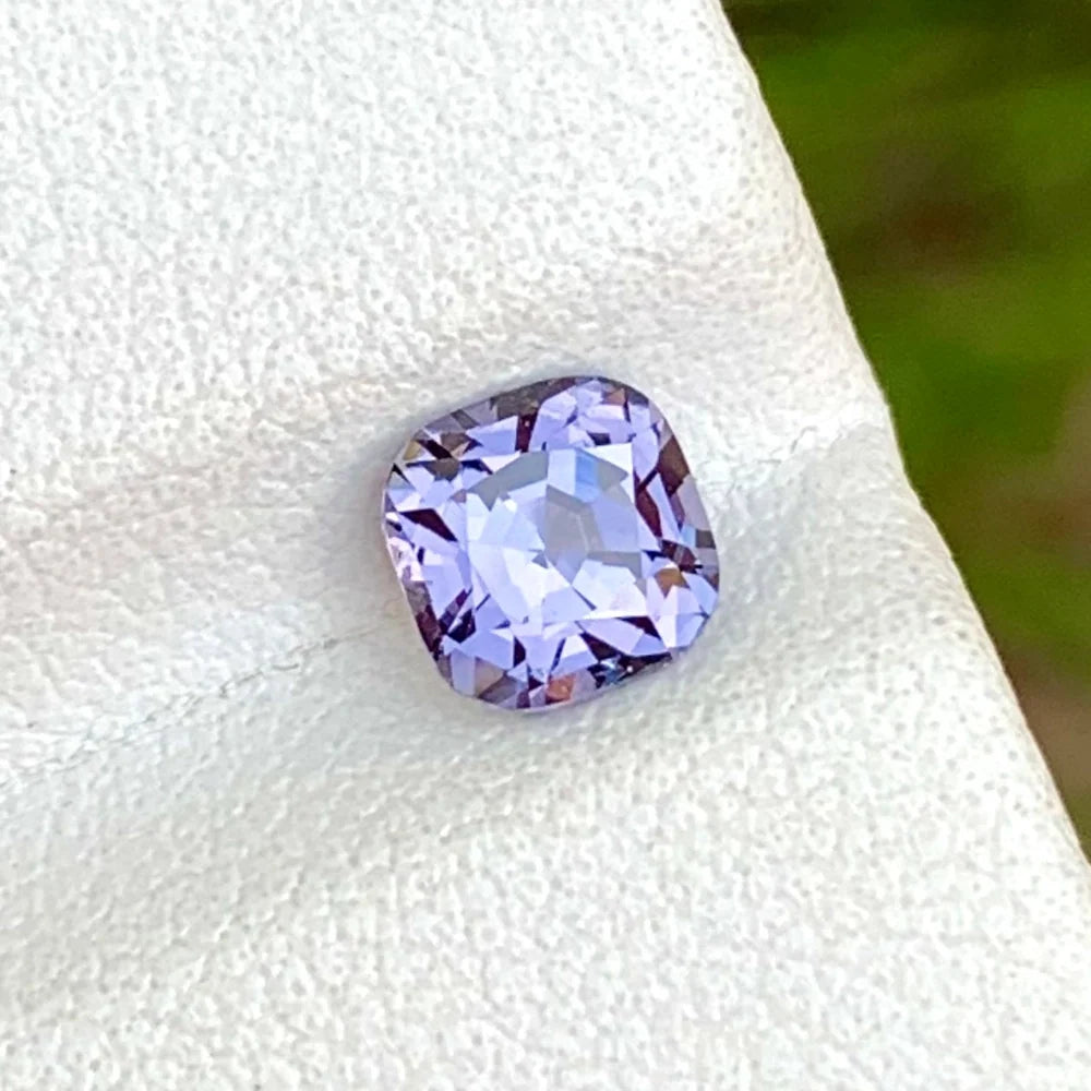 Loose African Spinel gemstone in lavender purple color