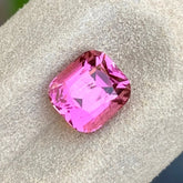 Untreated soft pink tourmaline gemstone measuring 6.7 mm