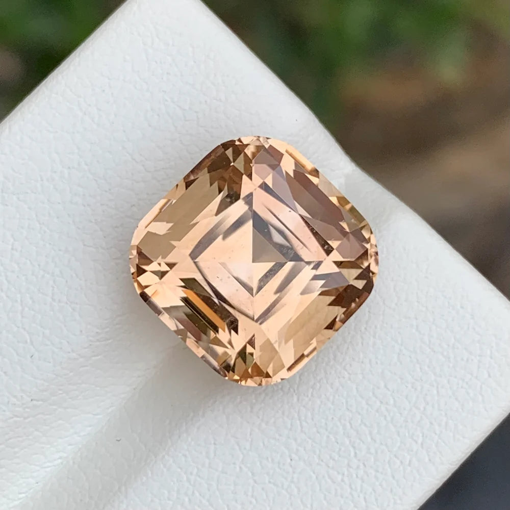 12.15 Ct Golden Brown Imperial Topaz | Cushion Cut Pakistani Gemstone