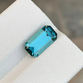 Emerald Cut blue green Tourmaline from Afghanistan