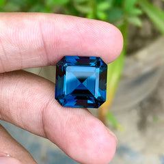 22.40 Carats London Blue Topaz Ascher Cut Loose Gemstone