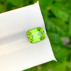 3.30 Carats Cushion Cut Peridot - Loose Natural Gemstone From Pakistan