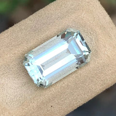 Natural light blue Aquamarine Emerald cut stone