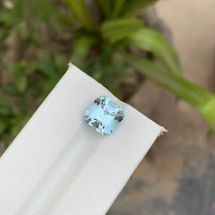Discover the refreshing beauty of this 5.05-carat Sky Blue Topaz from Brazil, featuring an elegant Cushion cut and a soft, attractive sky blue color.
