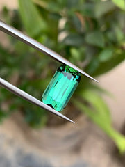 Bluish green Cushion cut Tourmaline gemstone