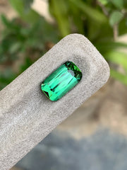 5.80 carat bluish green Tourmaline Cushion cut Afghan gemstone