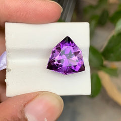 9.80 Ct Trillion Cut Amethyst | Purple African Gemstone