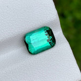 cushion shape loose bluish green tourmaline