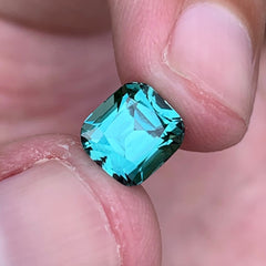 2.35 Carats Cushion Cut Natural Blue Seafoam Tourmaline - Loose Afghan Gemstone For Jewelry