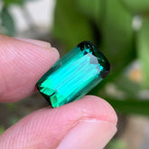 6.20 Carat Loupe Clean Bluish Green Tourmaline Cushion Gemstone – Natural Afghan Stone For Jewelry