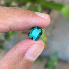 2.45 Carats Cushion Cut Natural Blue Tourmaline - Loose Afghan Gemstone For Jewelry