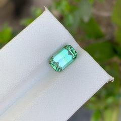 2.50 Carats Natural Seafoam Bicolor Tourmaline - Loose Emerald Cut Stone