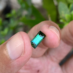 1.40 Carats Blue And Green Bicolor Tourmaline - Natural Loose Afghan Gemstone