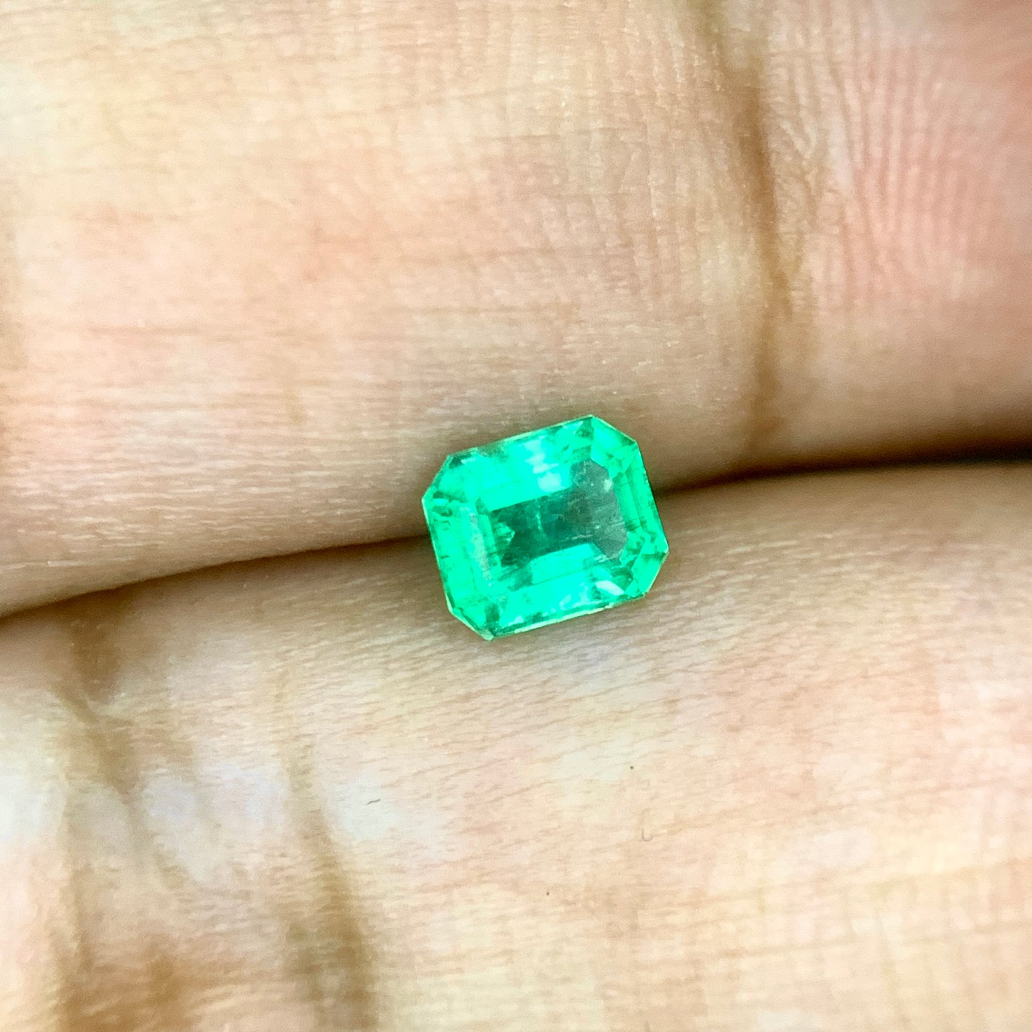 0.70 Carat Bright Panjshir Emerald – Emerald Cut Green Natural Emerald Gemstone
