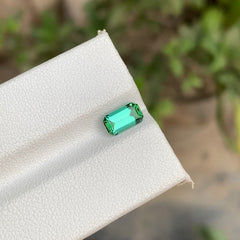 1.00 Carats Bluish Green Tourmaline Stone From Afghanistan
