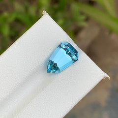 5.60 Carats Shield Cut Sky Blue Topaz - Natural Loose Brazilian Gemstone