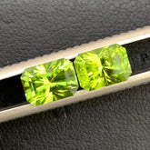 3.55 Ct Natural Peridot Pair – Emerald Cut Loose Gemstones