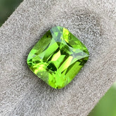 3.45 Ct Natural Apple Green Peridot | Pakistani Cushion Cut Stone
