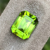 3.75 Ct Apple Green Peridot – Emerald Cut Loose Gemstone