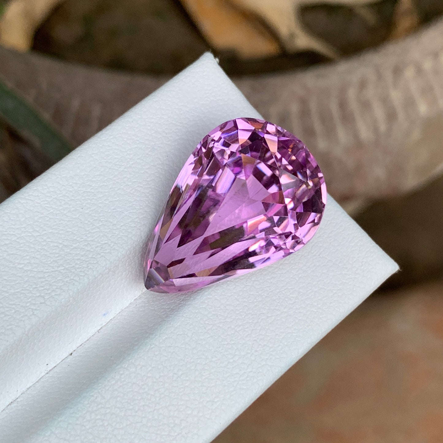 31.90 Carats Gigantic Kunzite Stone Pear Shape