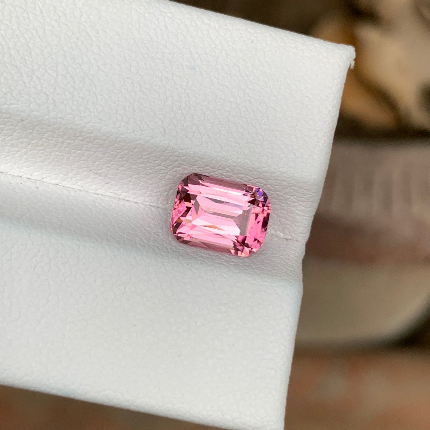 2.25 Carats Pink Tourmaline Cushion Shape