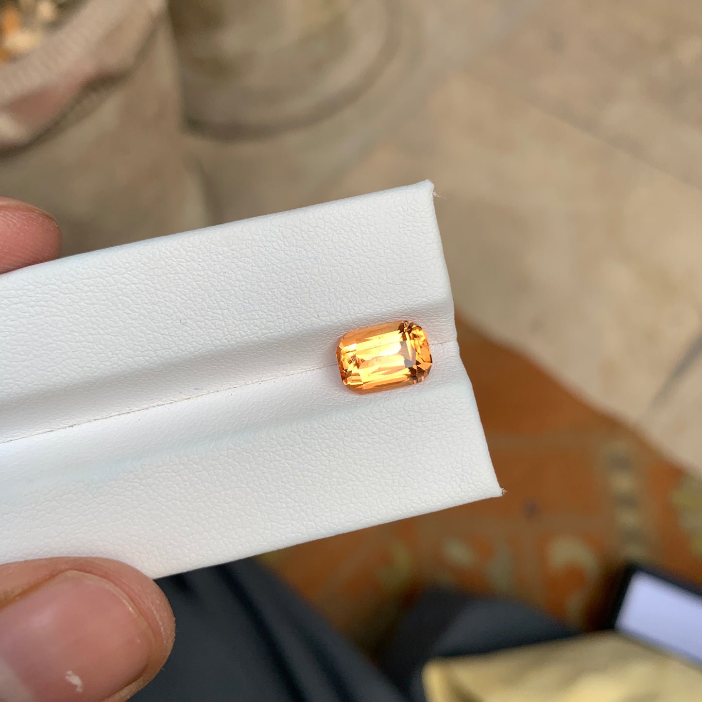 3.55 Carats Bright Orange Topaz