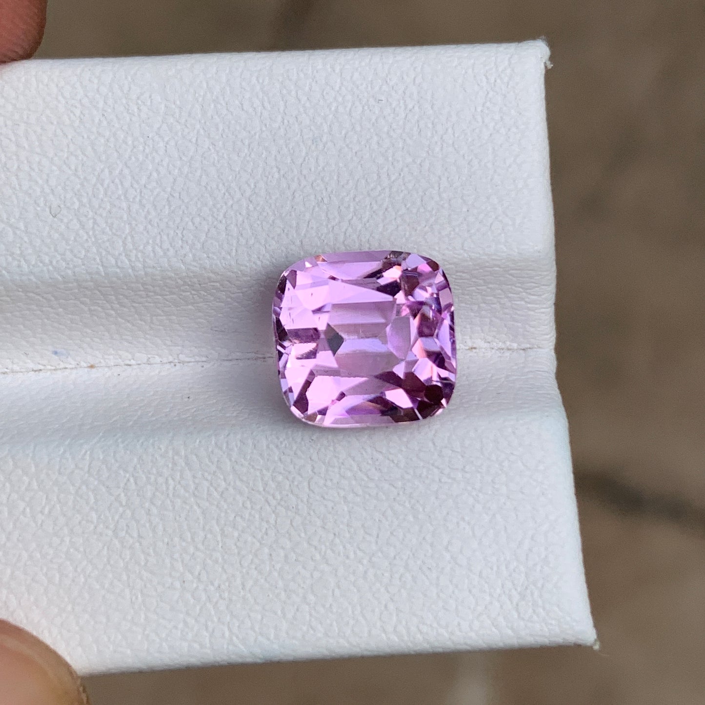 7.05 Carats Cushion Cut Kunzite Stone