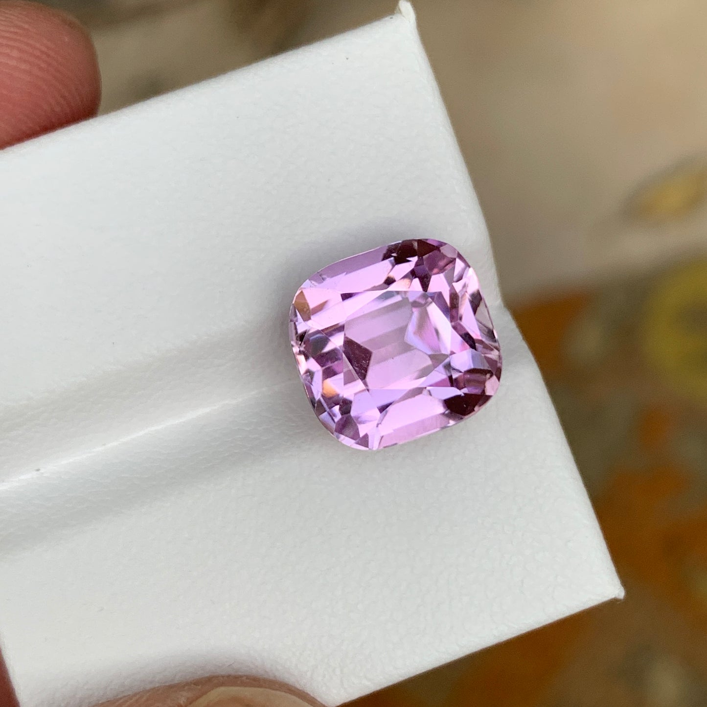 9.10 Carats Kunzite Stone Cushion Cut