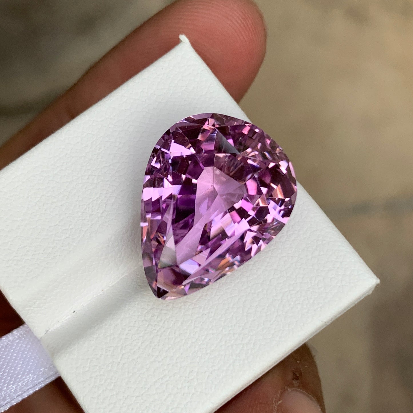 Kunzite Pear Shape Stone