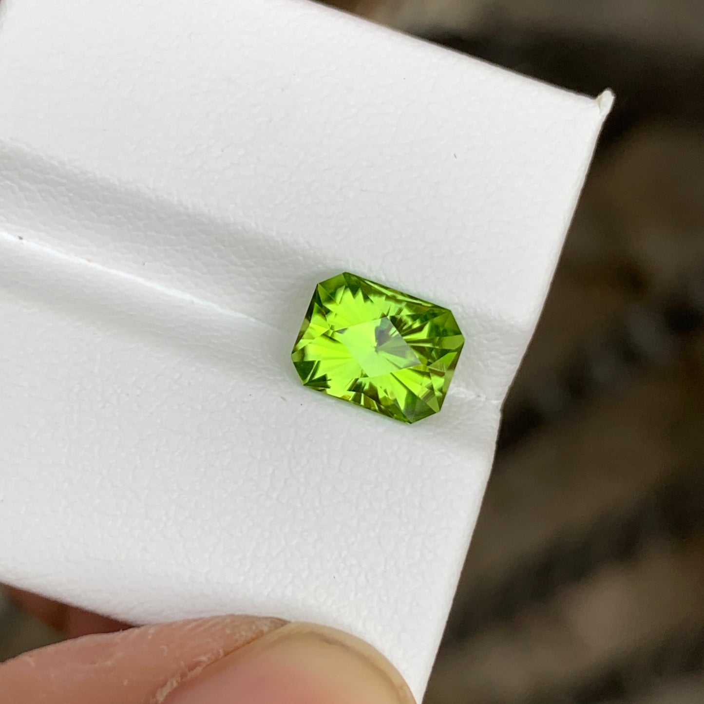 1.95 Peridot Stone Precision Cut