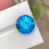 Diamond Cut Electric Blue Topaz