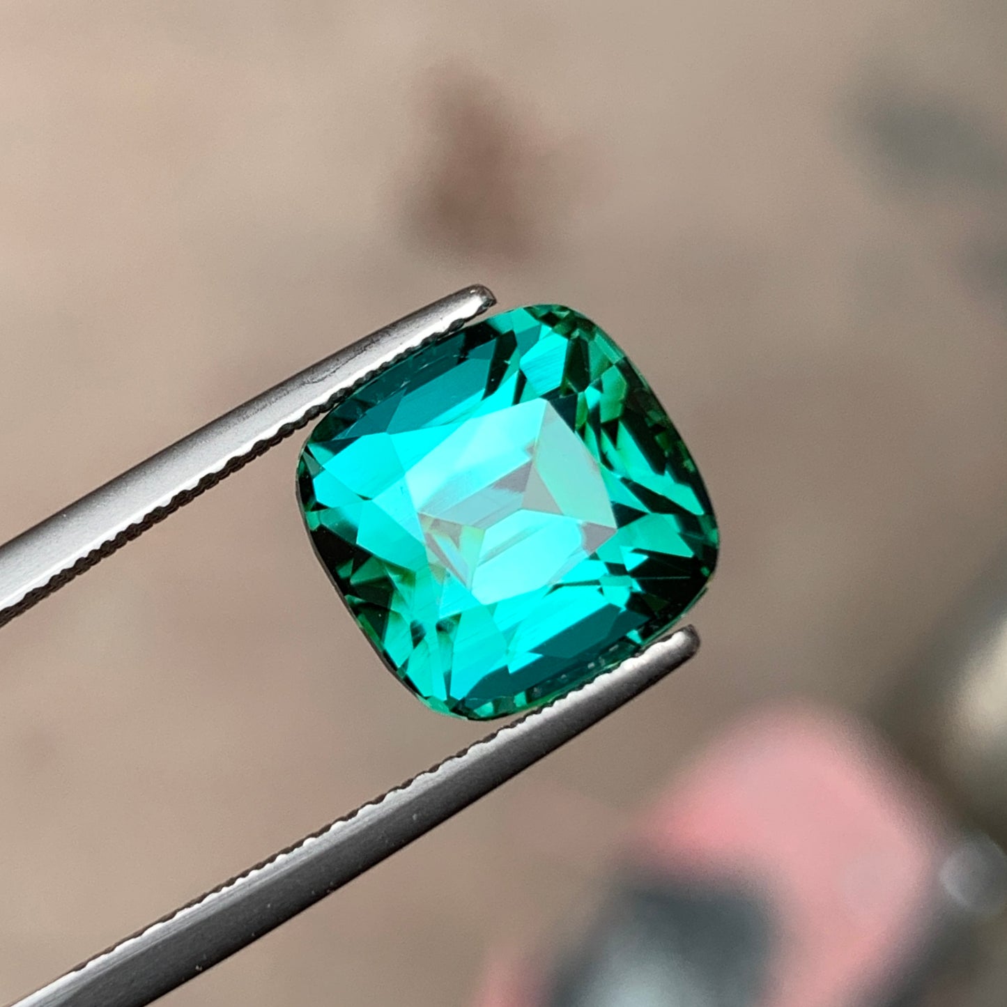 7.20 Ct Bluish Green Loose Tourmaline Stone | Natural Afghan Tourmaline for Sale