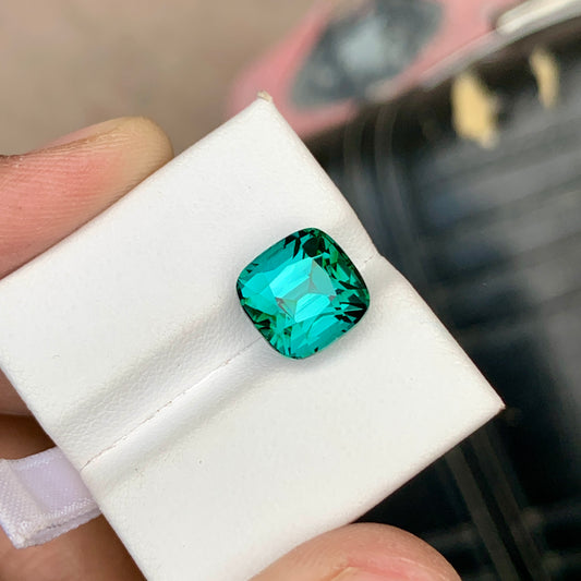 7.20 Ct Bluish Green Loose Tourmaline Stone | Natural Afghan Tourmaline for Sale