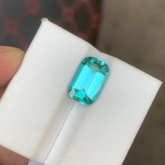 4.00 Carat Lagoon Tourmaline Cushion Cut – Natural Blue Green Afghan Tourmaline