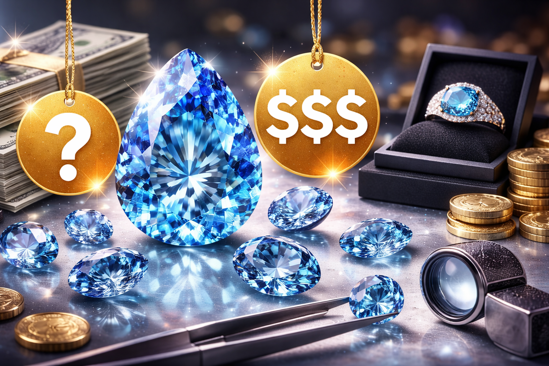 natural  blue topaz price per carat
