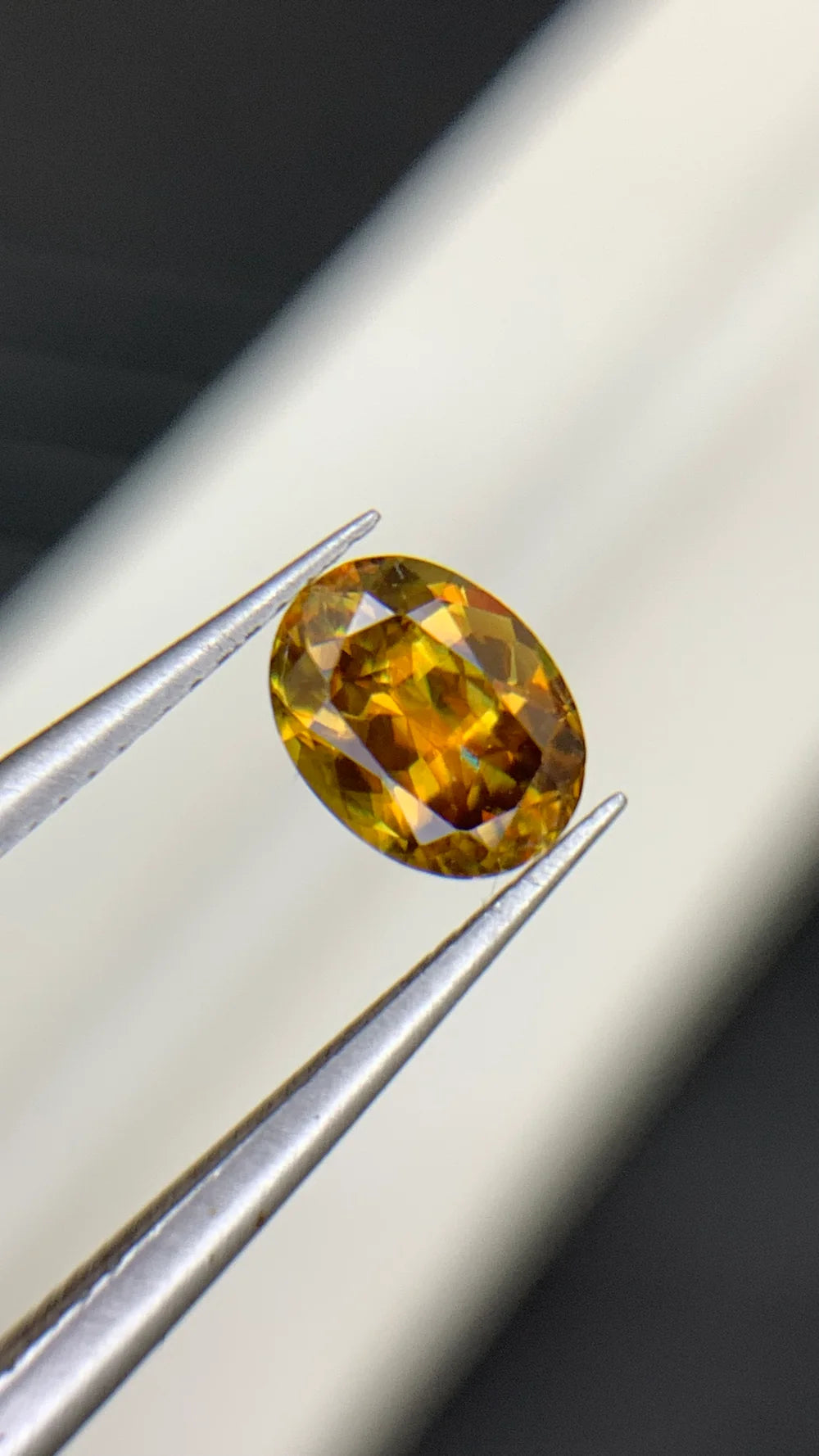 Untreated Oval Cut Golden Fire Sphene