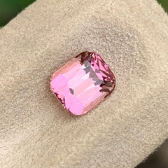 Baby pink tourmaline cushion cut loose stone