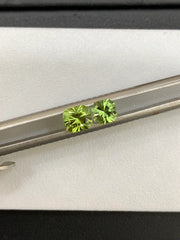 Natural untreated Pakistani peridot gemstone pair