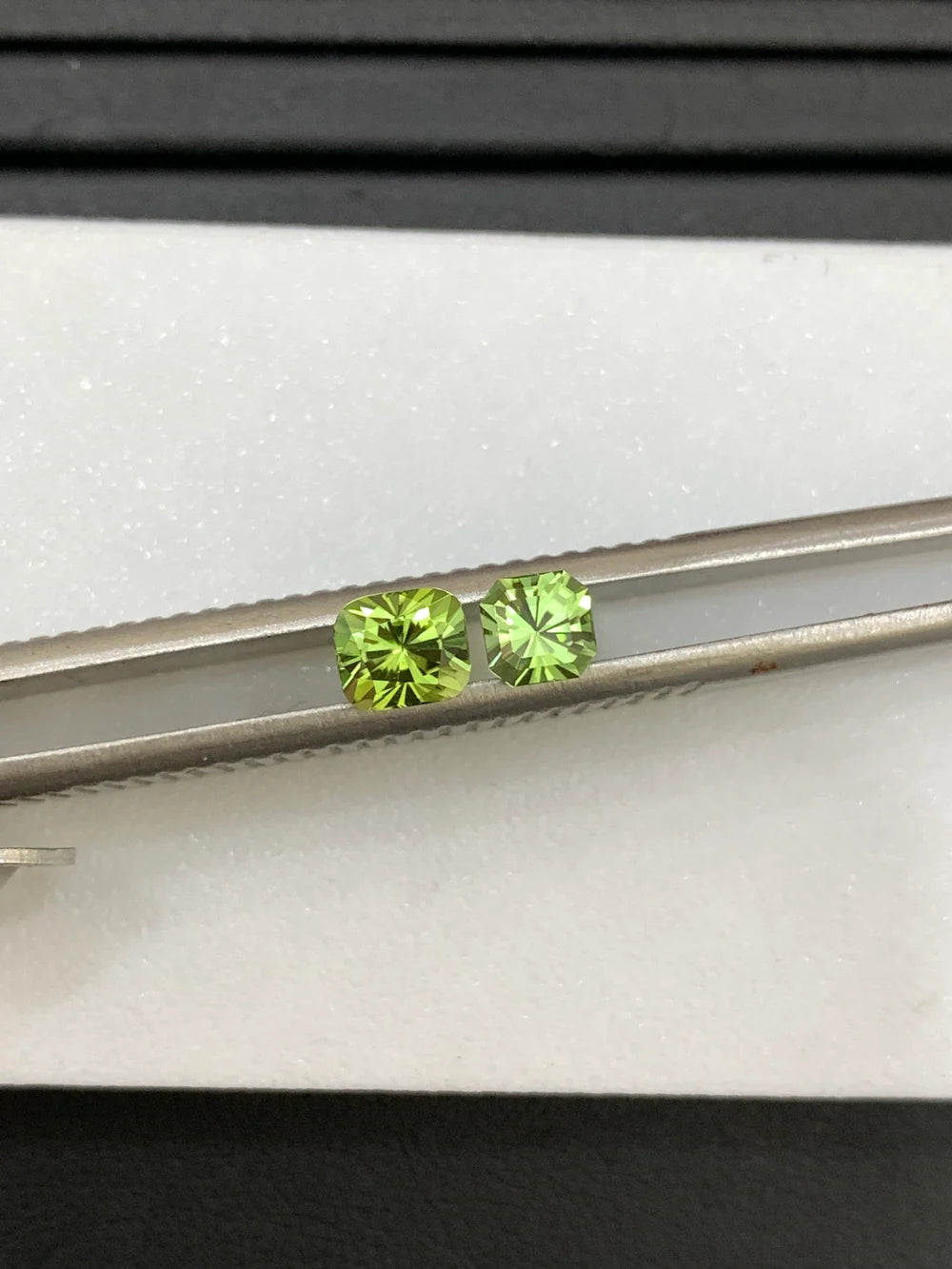 1.35 carat natural peridot gemstone pair from Pakistan