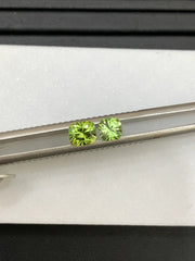 1.35 carat natural peridot gemstone pair from Pakistan