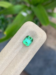 1.45 carat natural mint green tourmaline from Afghanistan