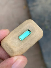 Emerald Cut Seafoam Tourmaline gemstone