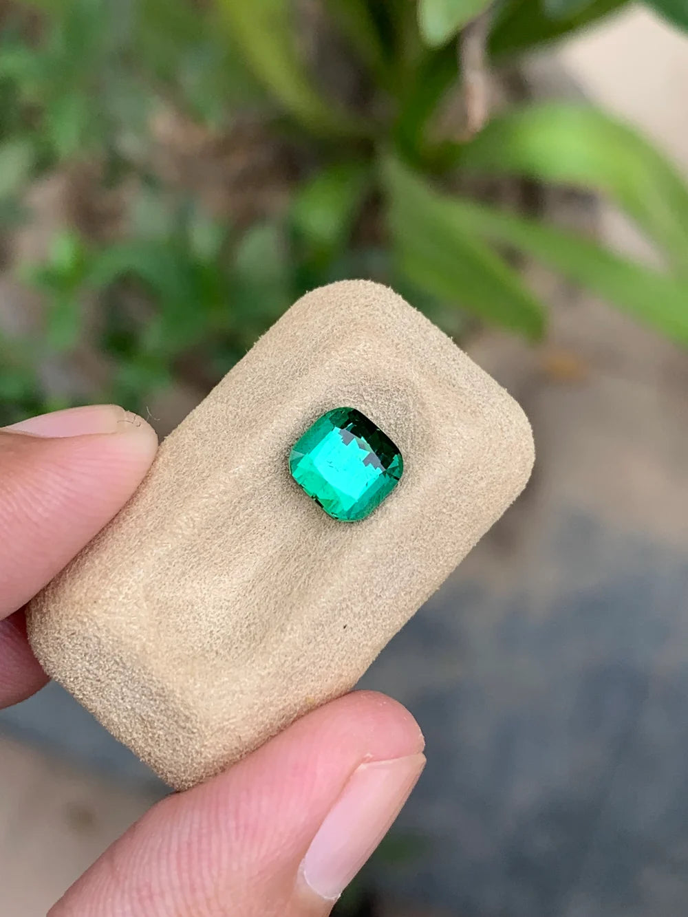 Natural bluish green loose Tourmaline gemstone