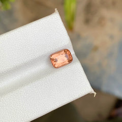 Shop this 1.95 Ct natural peach spinel from Africa with an elegant cushion cut. Untreated loose gemstone ideal for rings and custom jewelry.