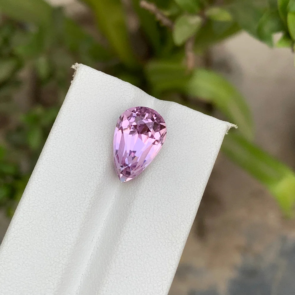 10.25 Ct Light Pink Kunzite Pear Cut Afghan Gemstone