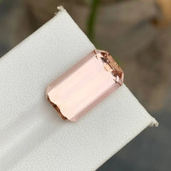 Misty Rose Topaz Emerald cut loose gemstone