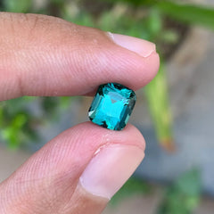 2.45 Carats Cushion Cut Natural Blue Tourmaline - Loose Afghan Gemstone For Jewelry