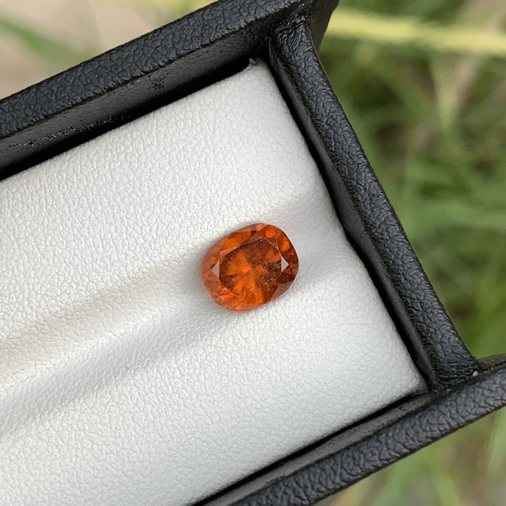 2.60 Ct Natural Orange Garnet – Oval Cut Loose Gemstone