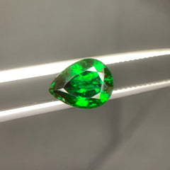 Vivid green Pear Cut Tsavorite Garnet gemstone