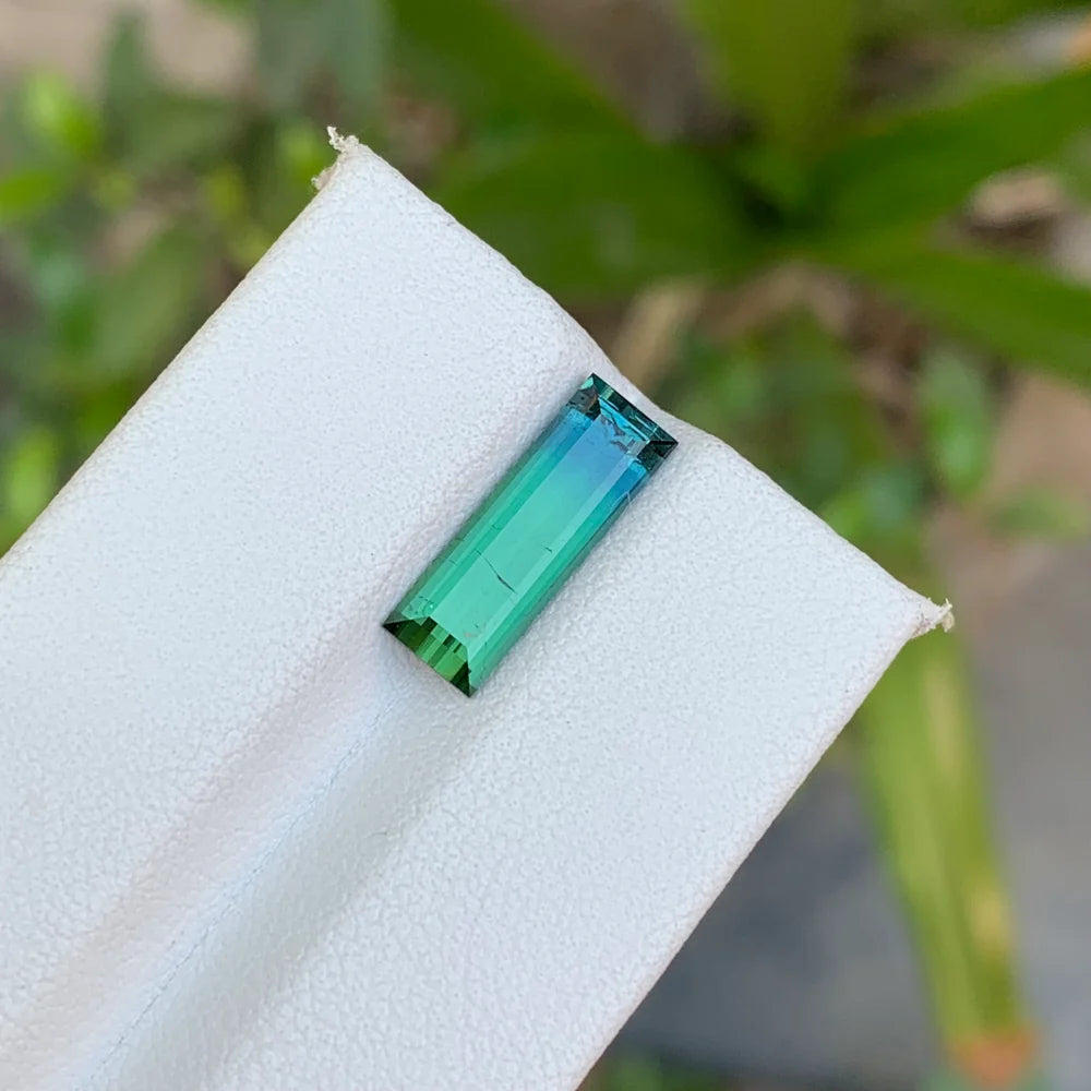 2.70 Carats Bicolor Tourmaline Baguette Cut - Natural Loose Gemstone